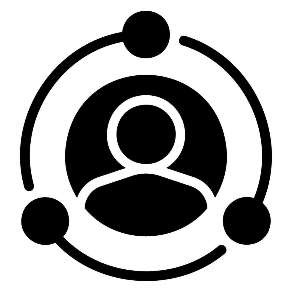 icône de glyphe de ressources humaines vecteur