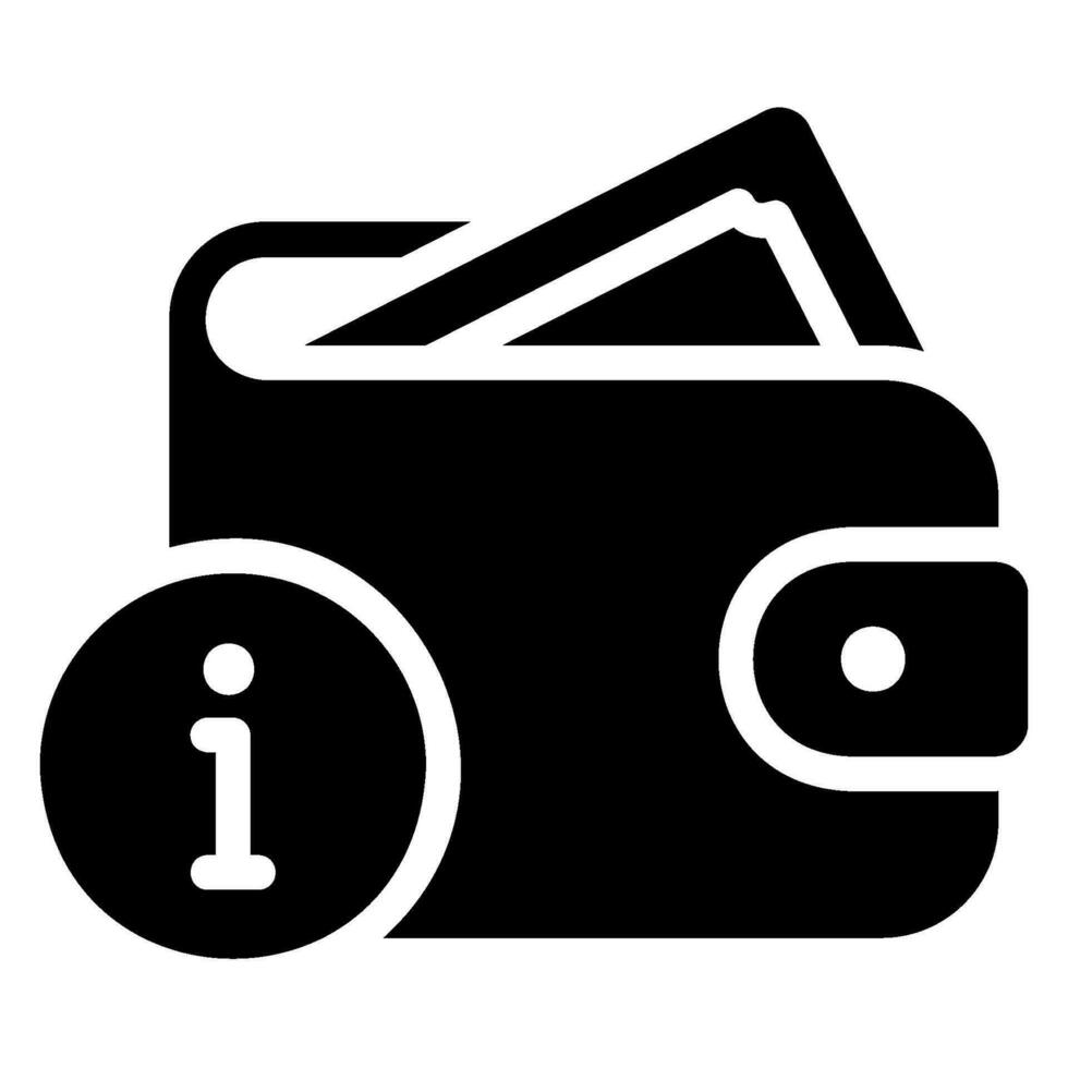 icône de glyphe de portefeuille vecteur