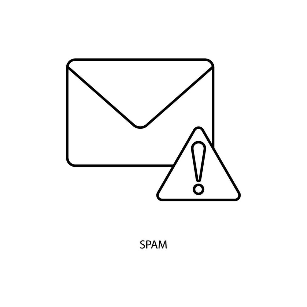 Spam concept ligne icône. Facile élément illustration. Spam concept contour symbole conception. vecteur