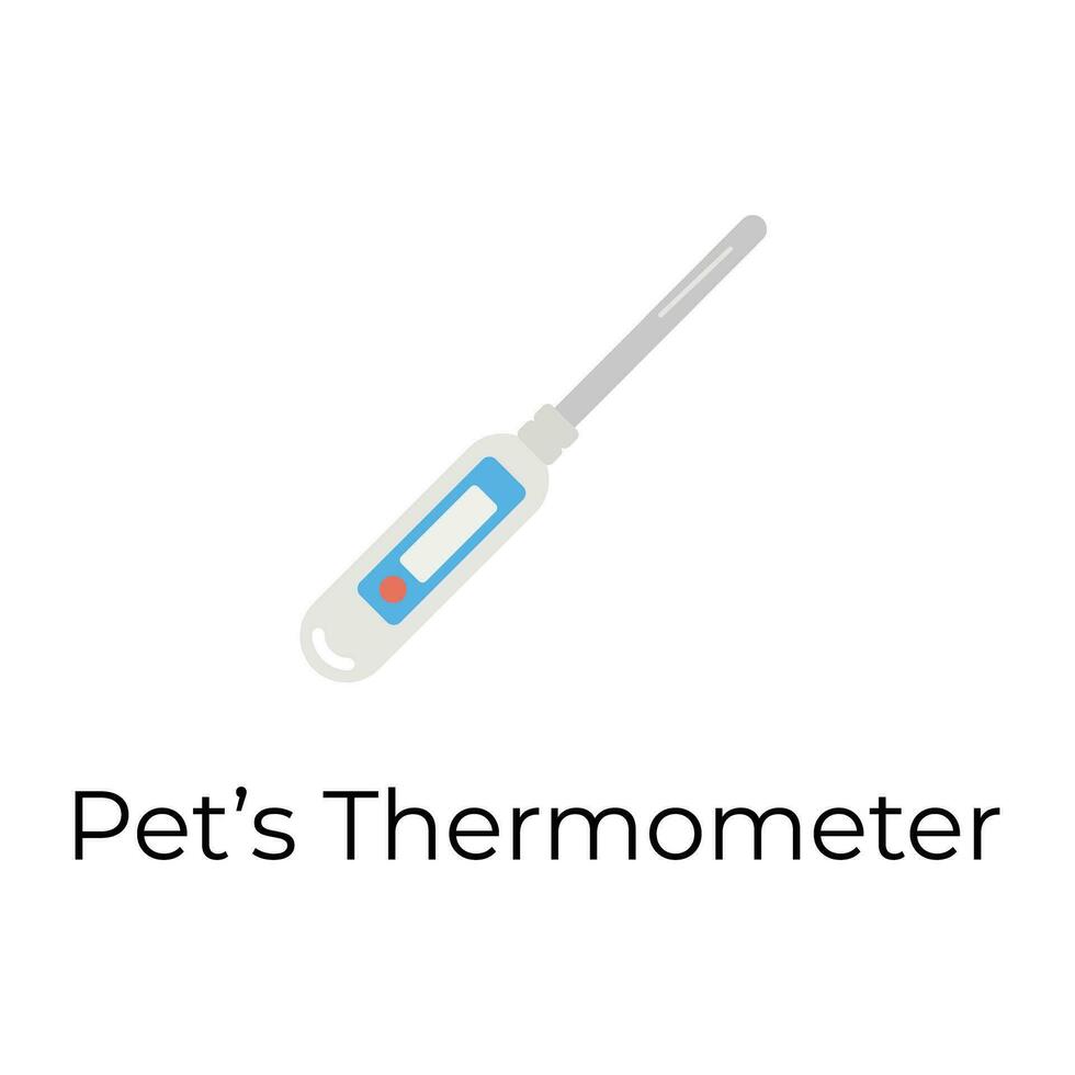 branché animaux domestiques thermomètre vecteur