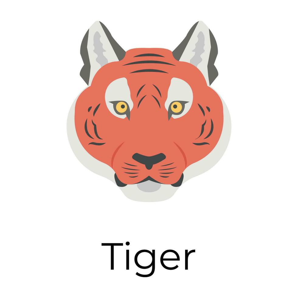 concepts de tigre à la mode vecteur