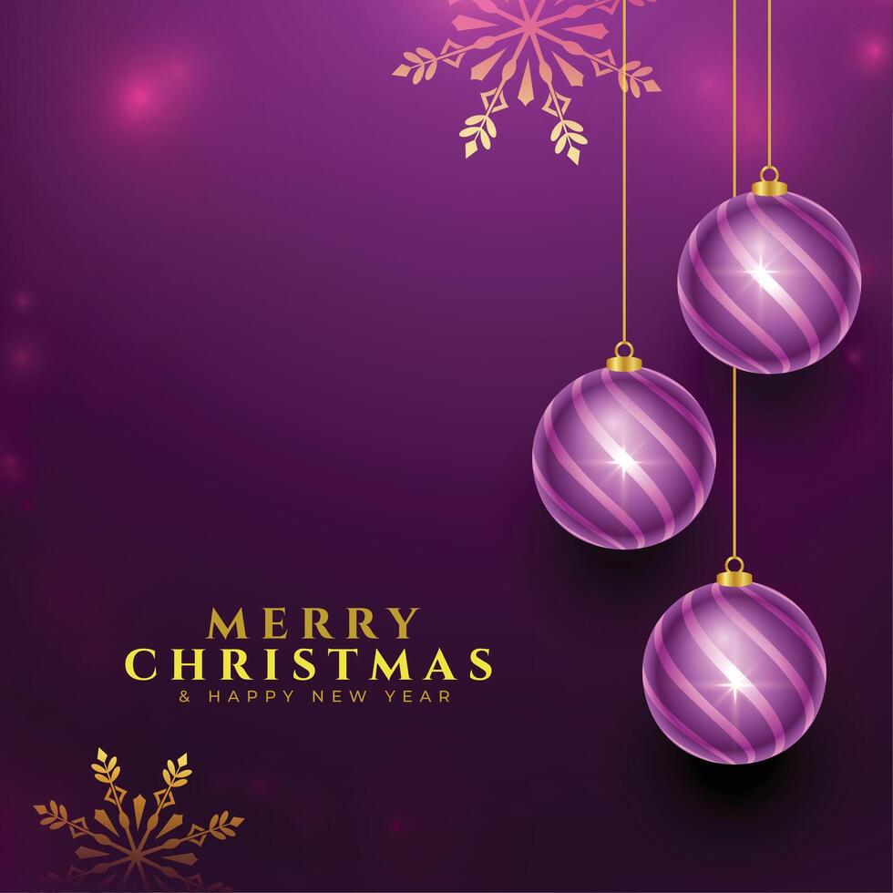 joyeux Noël violet Contexte avec Noël élément conception vecteur