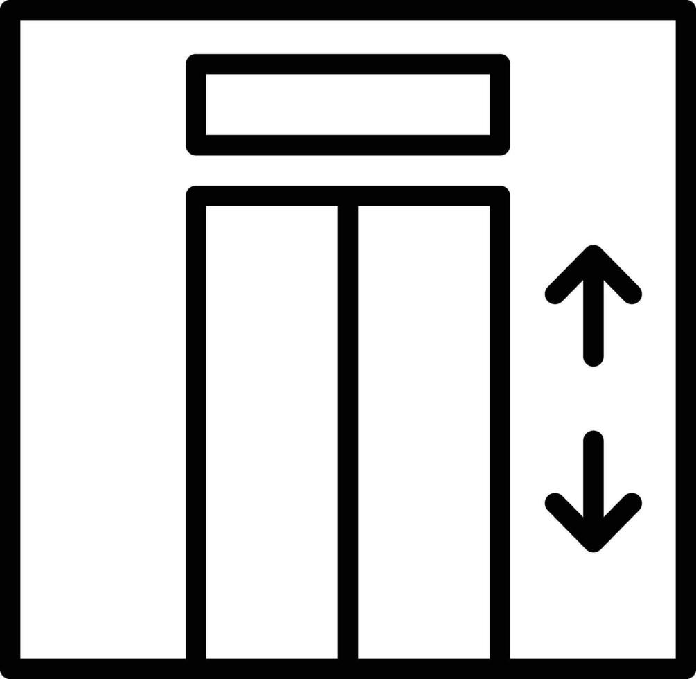 ascenseur contour vecteur illustration icône