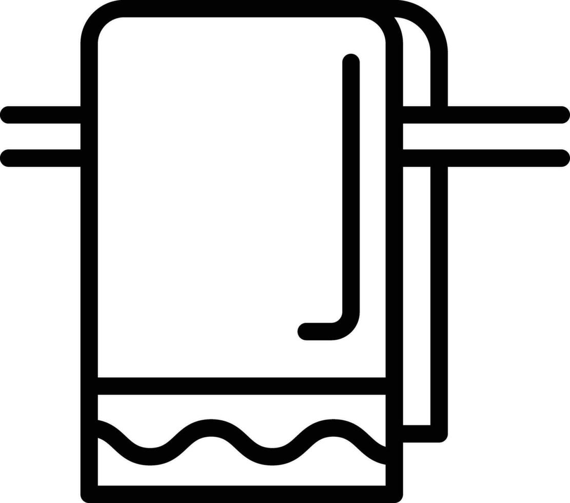 serviette contour vecteur illustration icône