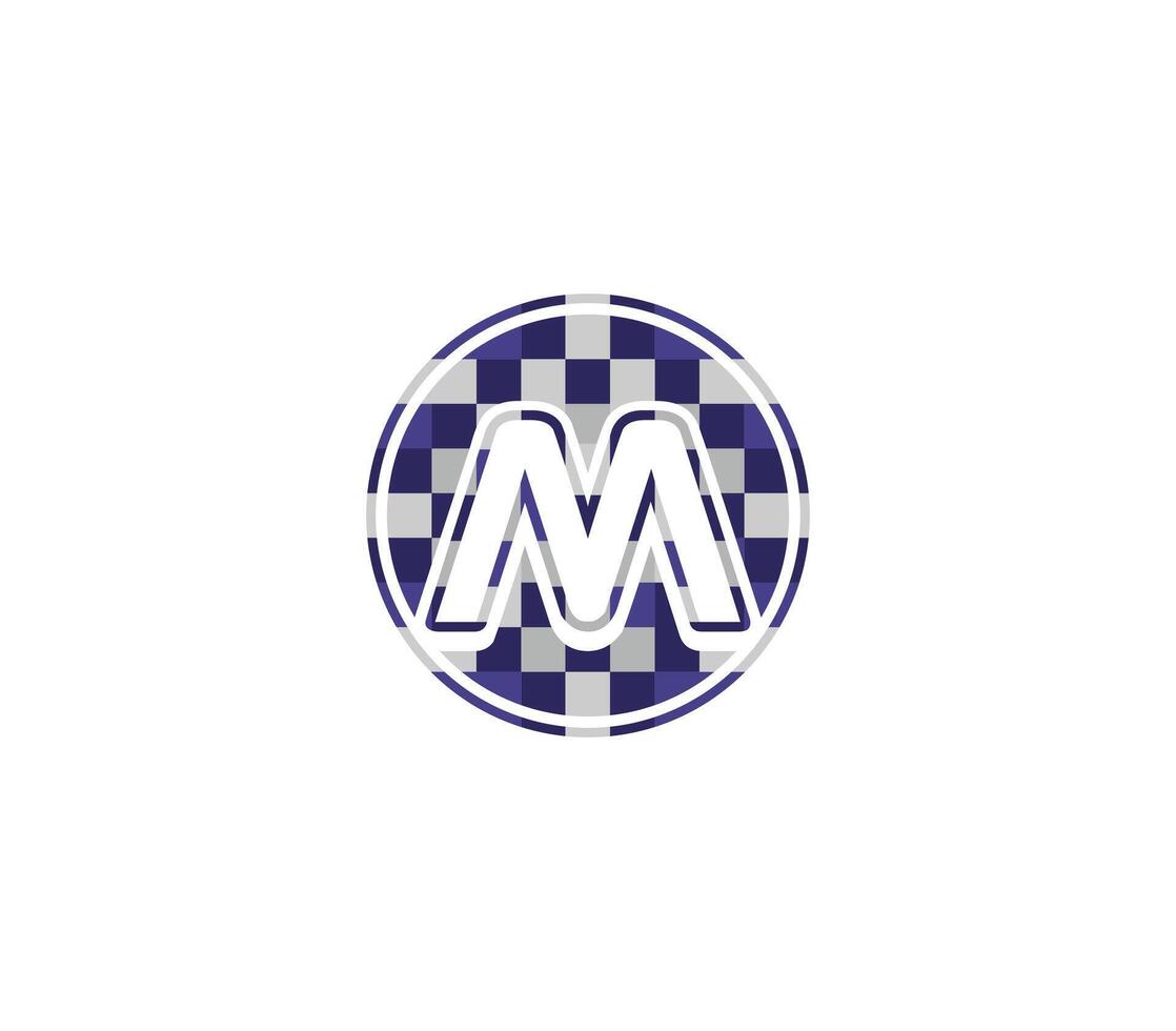 m alphabet pixel logo conception concept vecteur
