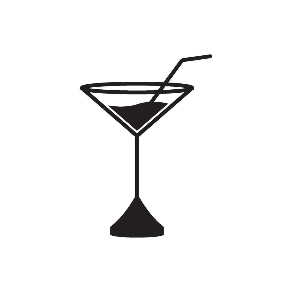 cocktail icône vecteur modèle