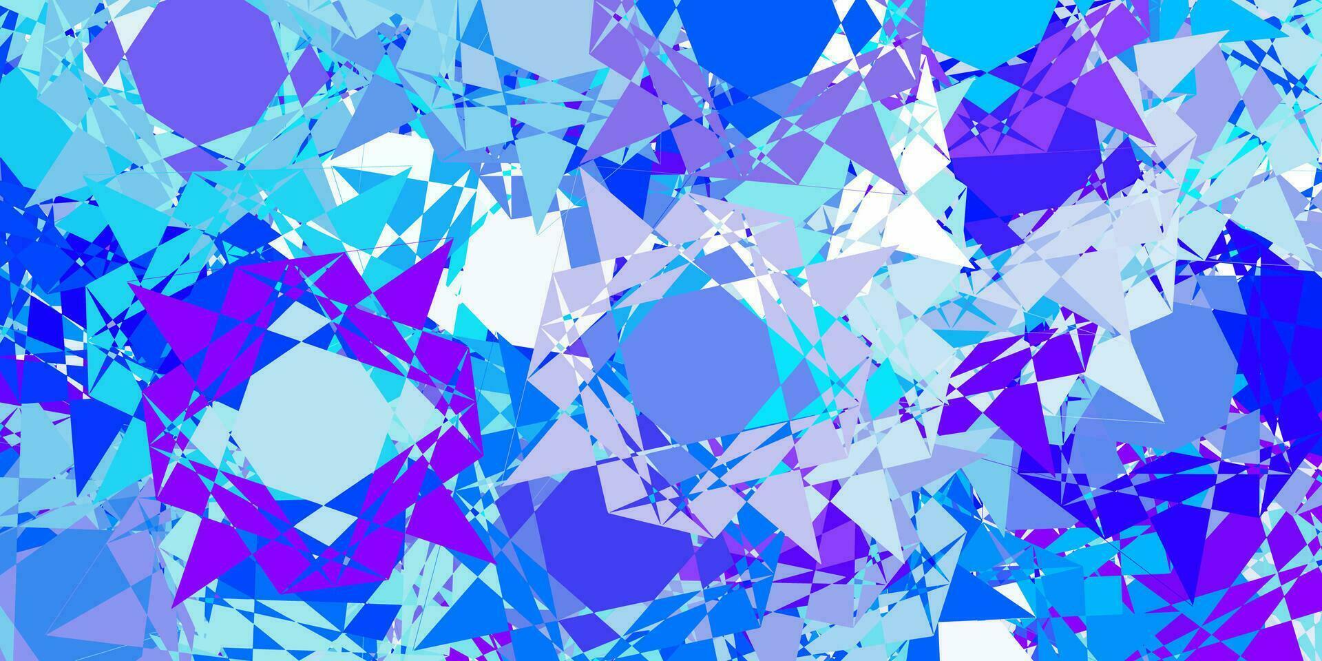 mise en page de vecteur rose clair, bleu avec des formes triangulaires.