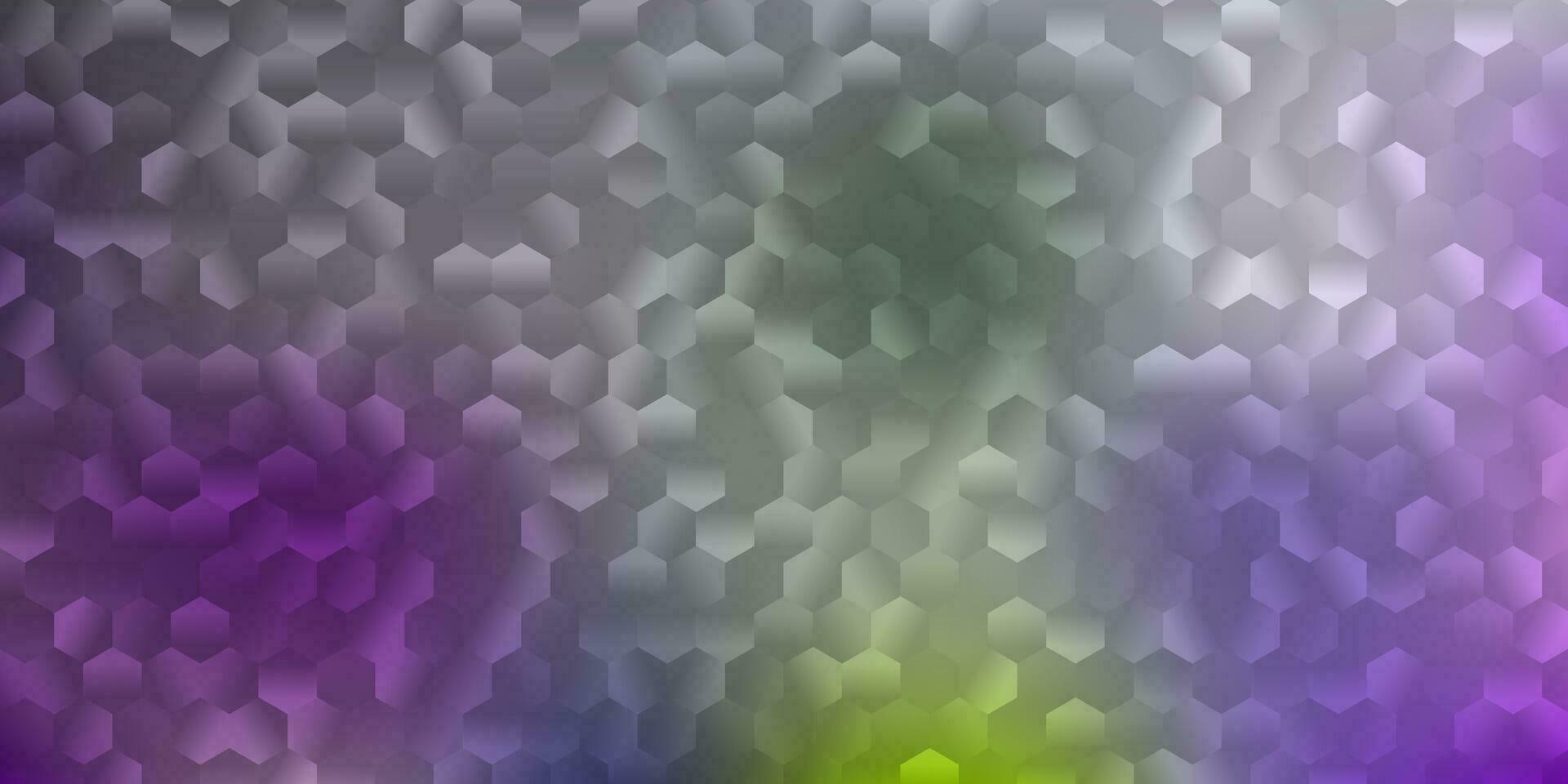 disposition vectorielle rose clair et verte avec des formes d'hexagones. vecteur