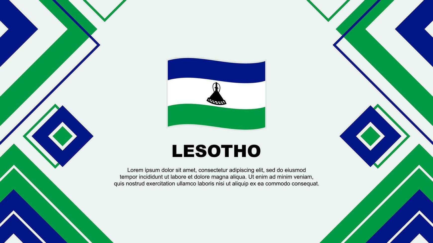 Lesotho drapeau abstrait Contexte conception modèle. Lesotho indépendance journée bannière fond d'écran vecteur illustration. Lesotho Contexte