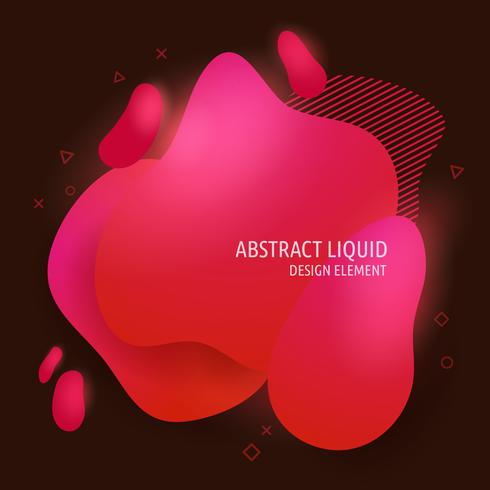 Éléments de conception des formes liquides abstraites modernes abstraites. Bannière de couleur dégradé lumineux dynamique vecteur