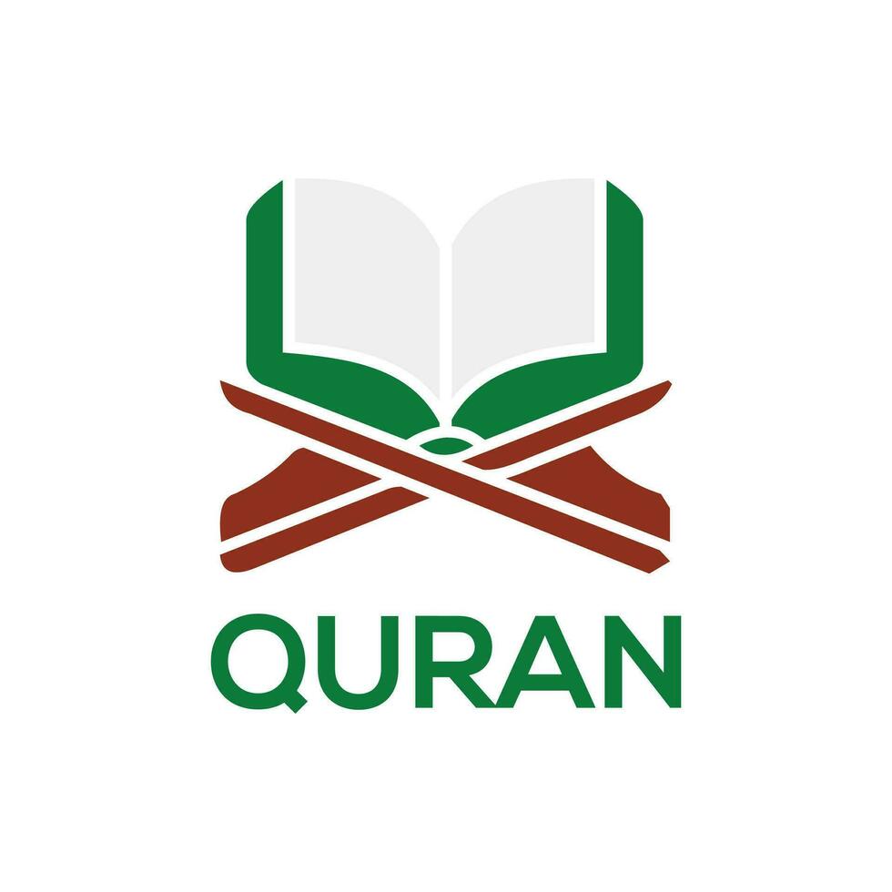 saint coran islamique logo conception vecteur