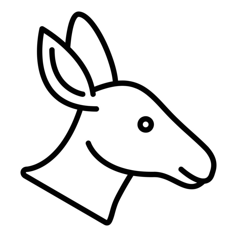 cerf vecteur icône, direct style icône, de animal tête Icônes collection, isolé sur blanc Contexte