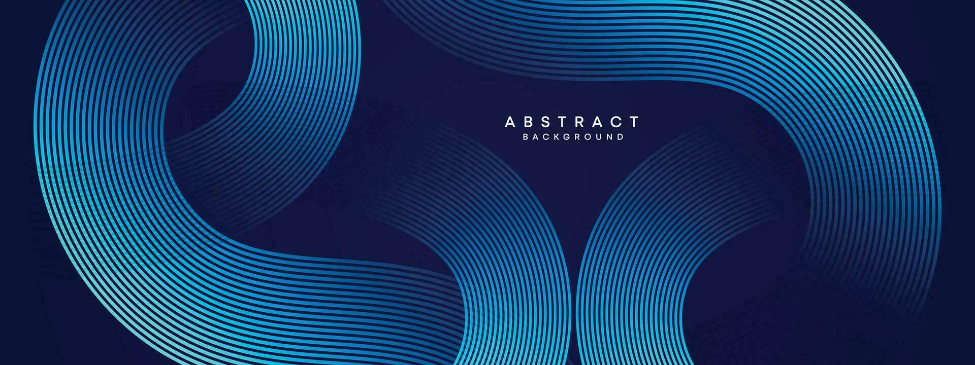 abstrait foncé bleu agitant cercles lignes La technologie Contexte. moderne pente avec embrasé lignes brillant géométrique formes et diagonale, pour dépliants, couvertures, affiches, bannières, sites Internet, entête vecteur