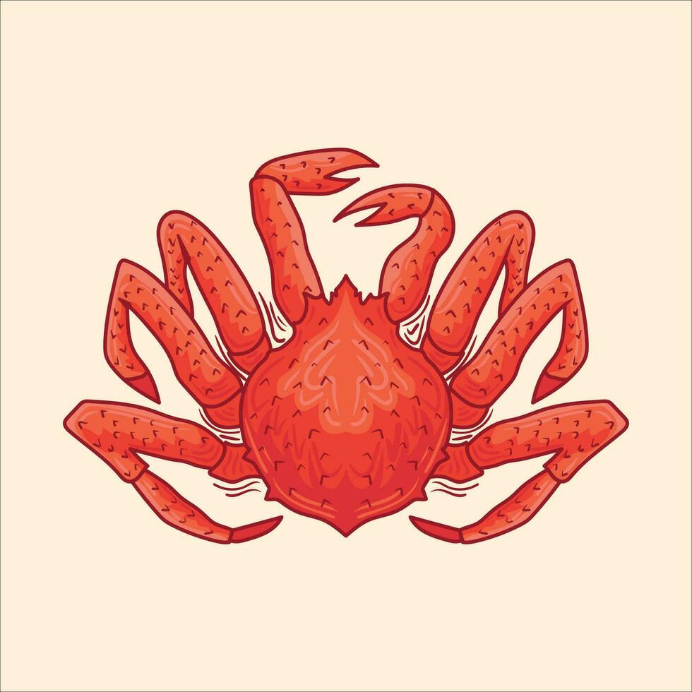 alaskan Crabe mascotte dessin animé personnage illustration vecteur