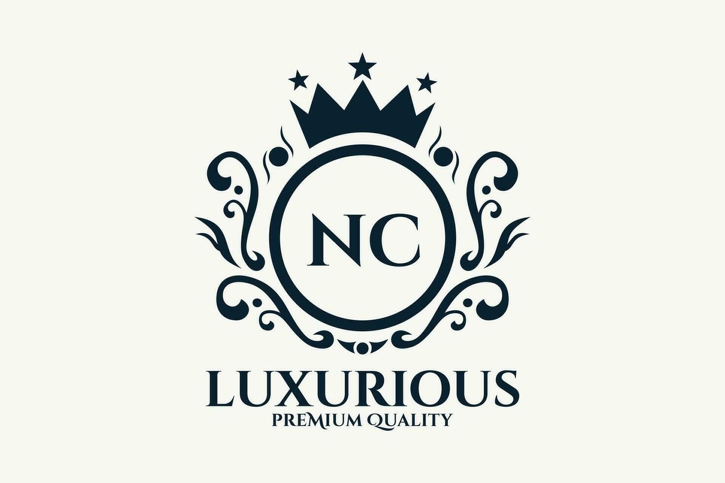 initiale lettre NC Royal luxe logo modèle dans vecteur art pour luxueux l'image de marque vecteur illustration.