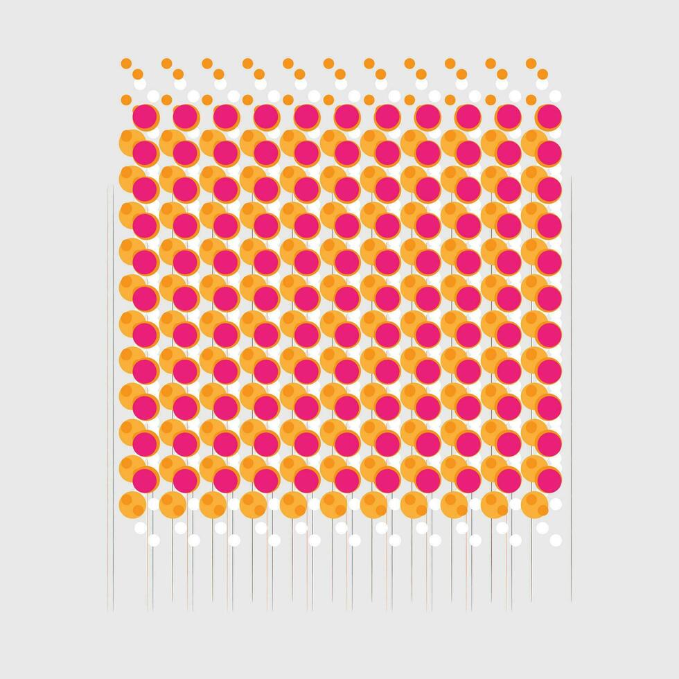le illustration a une gris Contexte avec rouge-orange cercles empilés dans une ligne. vecteur