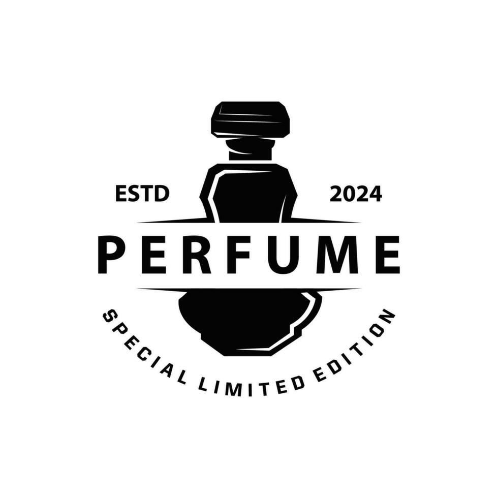 Facile minimaliste parfum logo beauté produit marque modèle parfum bouteille conception vecteur