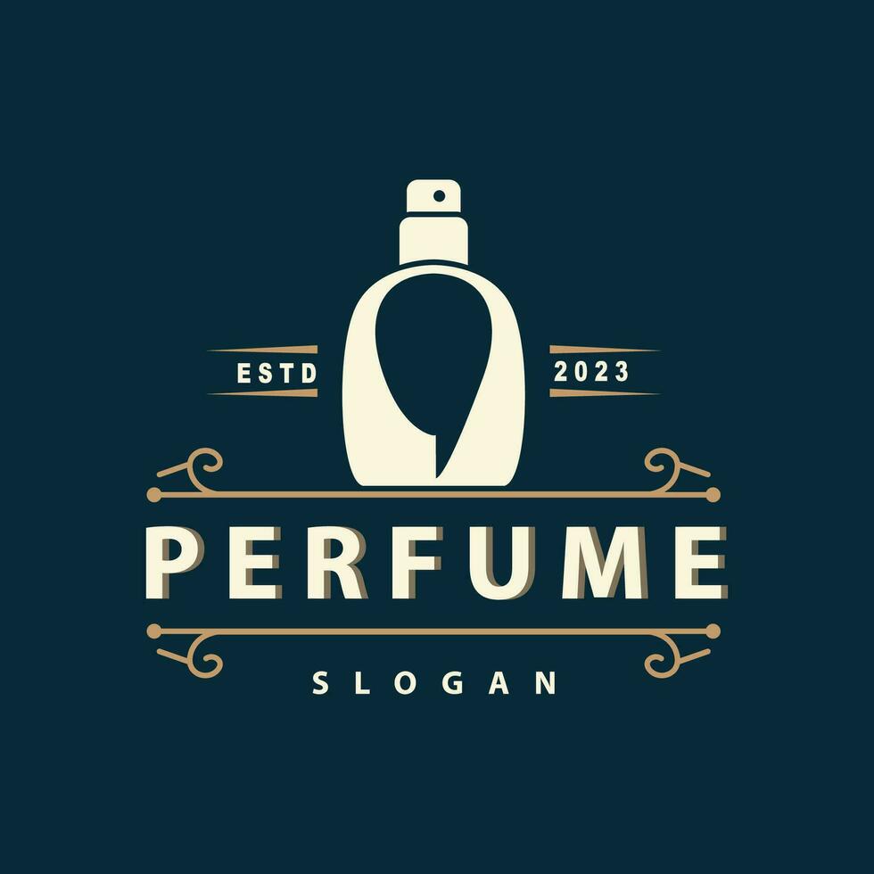 Facile minimaliste parfum logo beauté produit marque modèle parfum bouteille conception vecteur