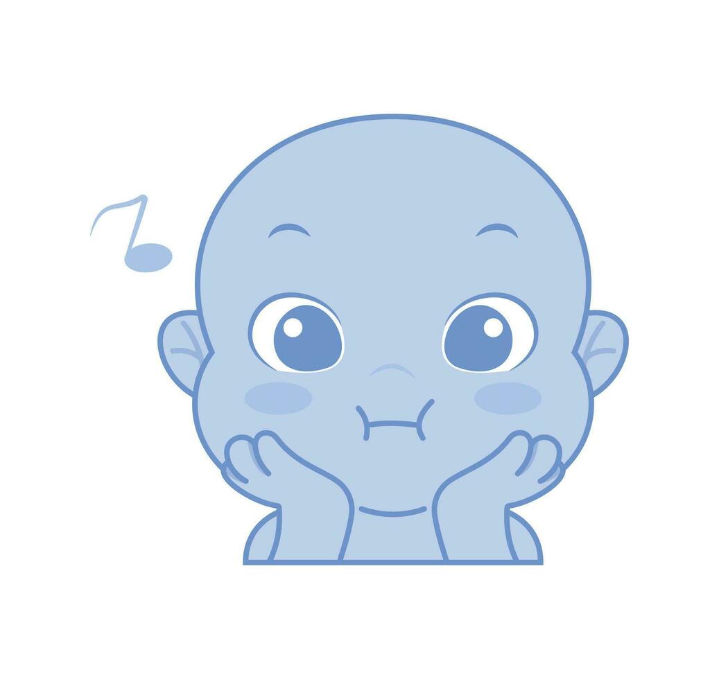 mignonne dessin animé expression emoji personnage vecteur conception art pour autocollants modèle