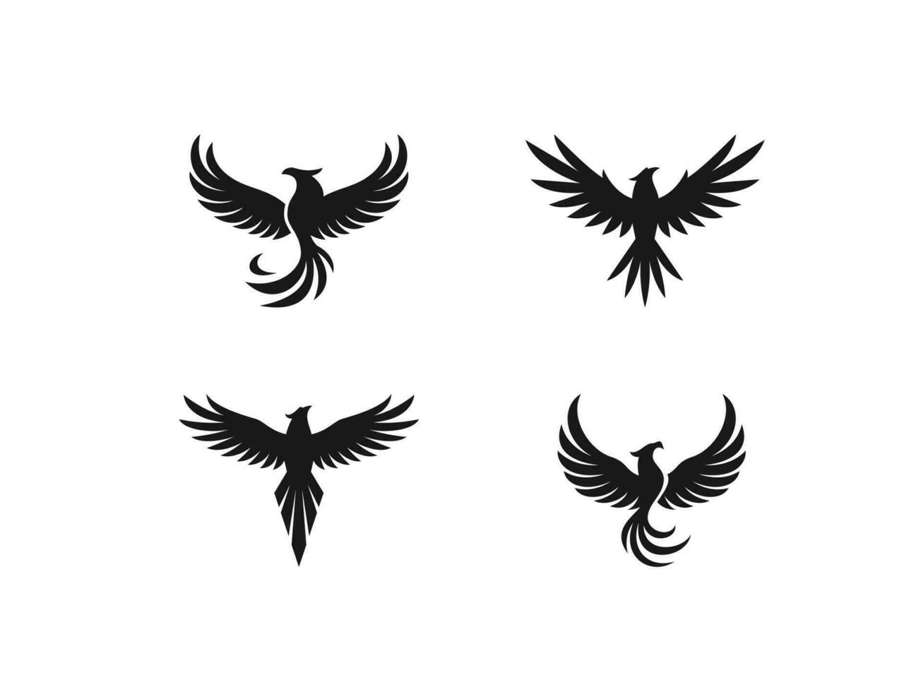 ensemble de phénix logo vecteur icône illustration, logo modèle