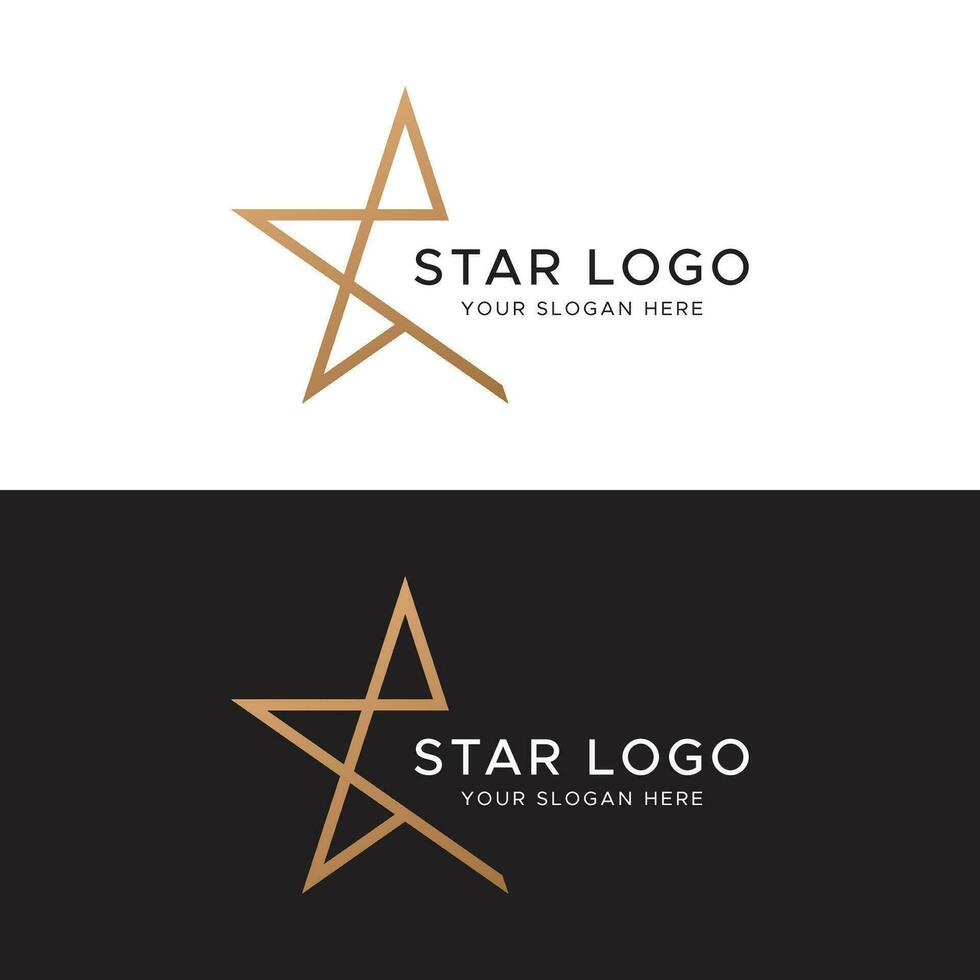 moderne et unique géométrique étoile abstrait logo modèle conception. logo pour entreprise, marque et entreprise. vecteur
