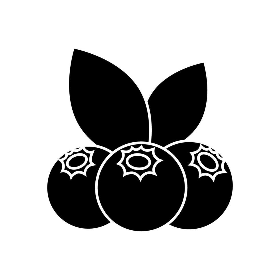 myrtille icône vecteur. des fruits illustration signe. vitamines symbole. végétarien logo. nourriture marquer. vecteur