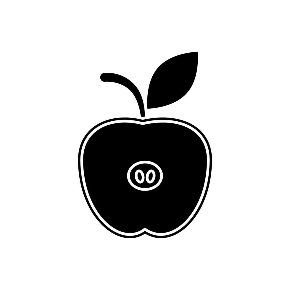 Pomme icône vecteur. des fruits illustration signe. vitamines symbole. végétarien logo. nourriture marquer. vecteur