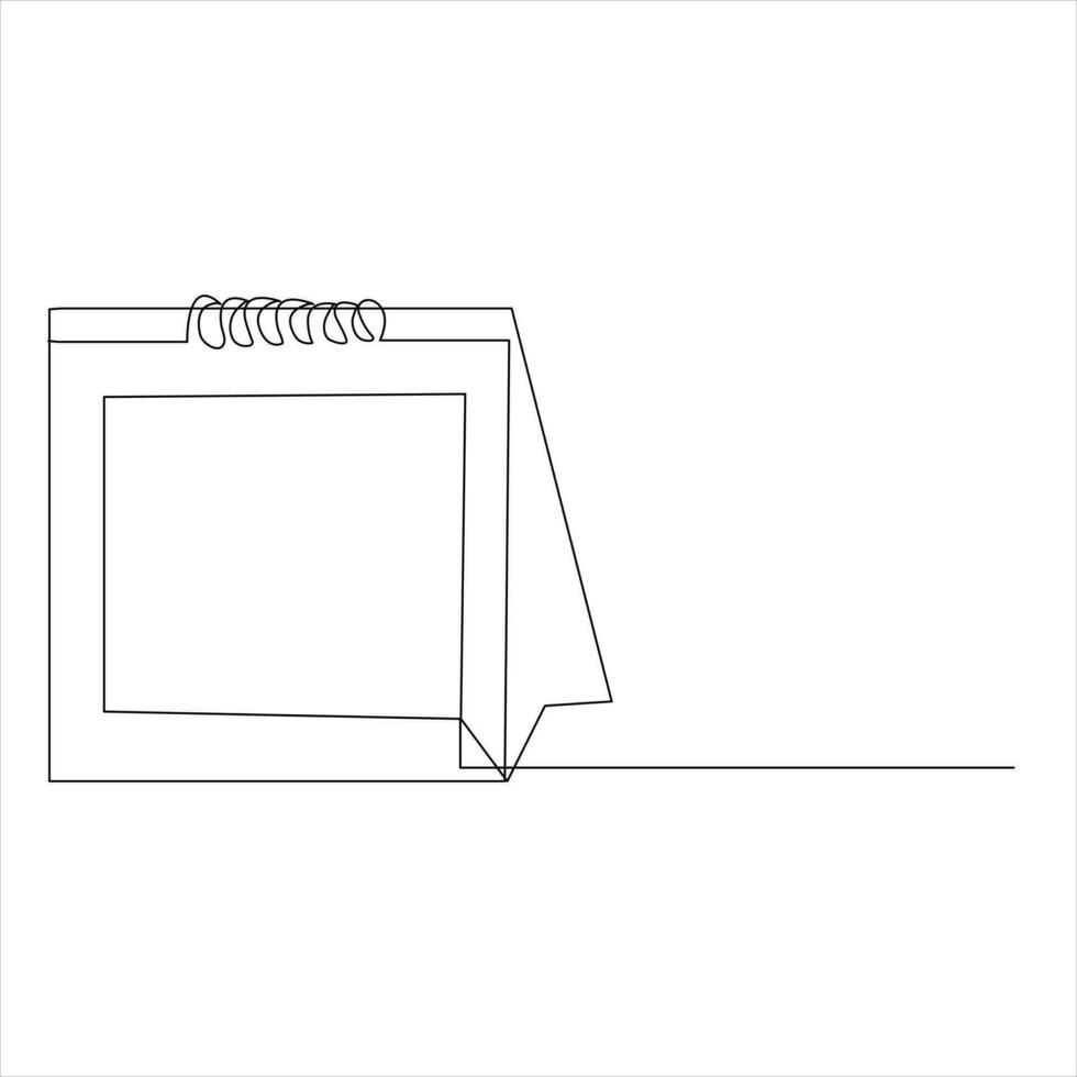 permanent calendrier icône Planification continu Célibataire ligne art dessin et Planification concept graphique conception vecteur