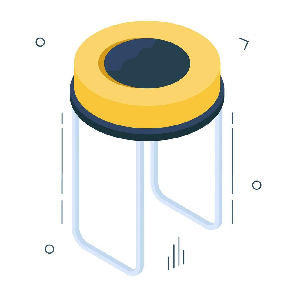 Créatif conception icône de tabouret vecteur