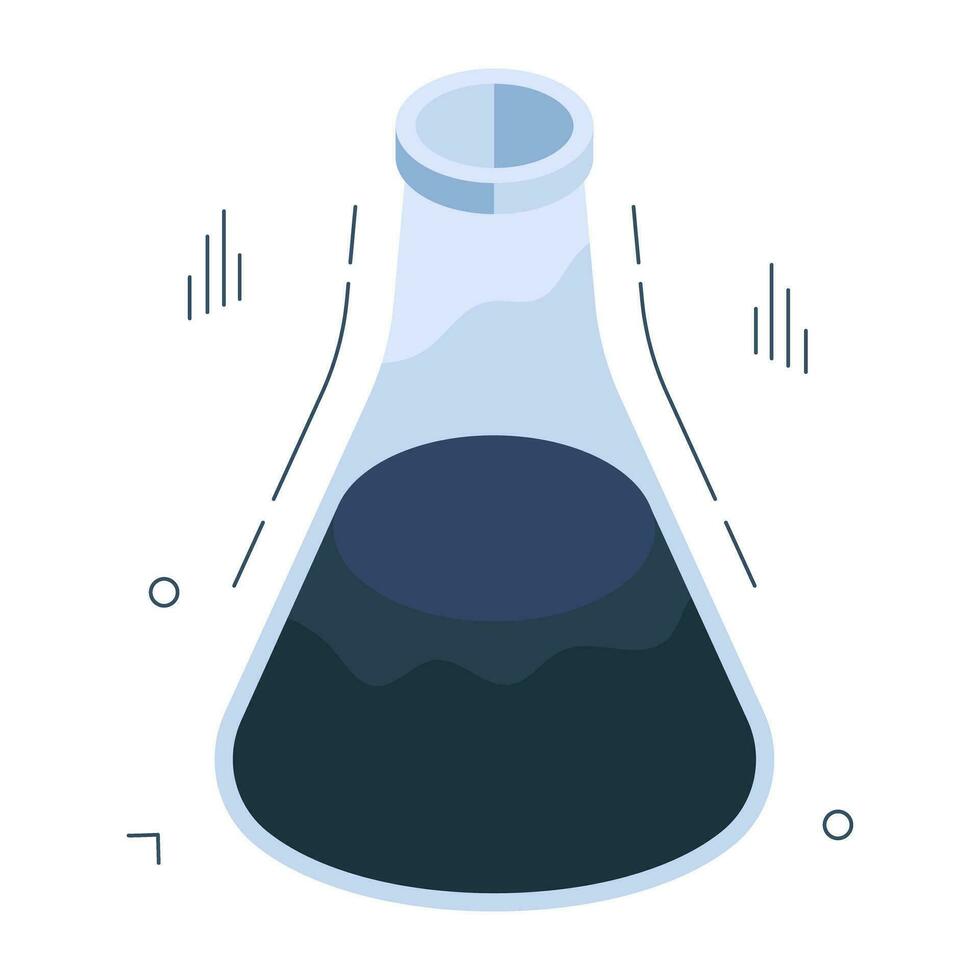 une icône de conception modifiable de flacon chimique vecteur