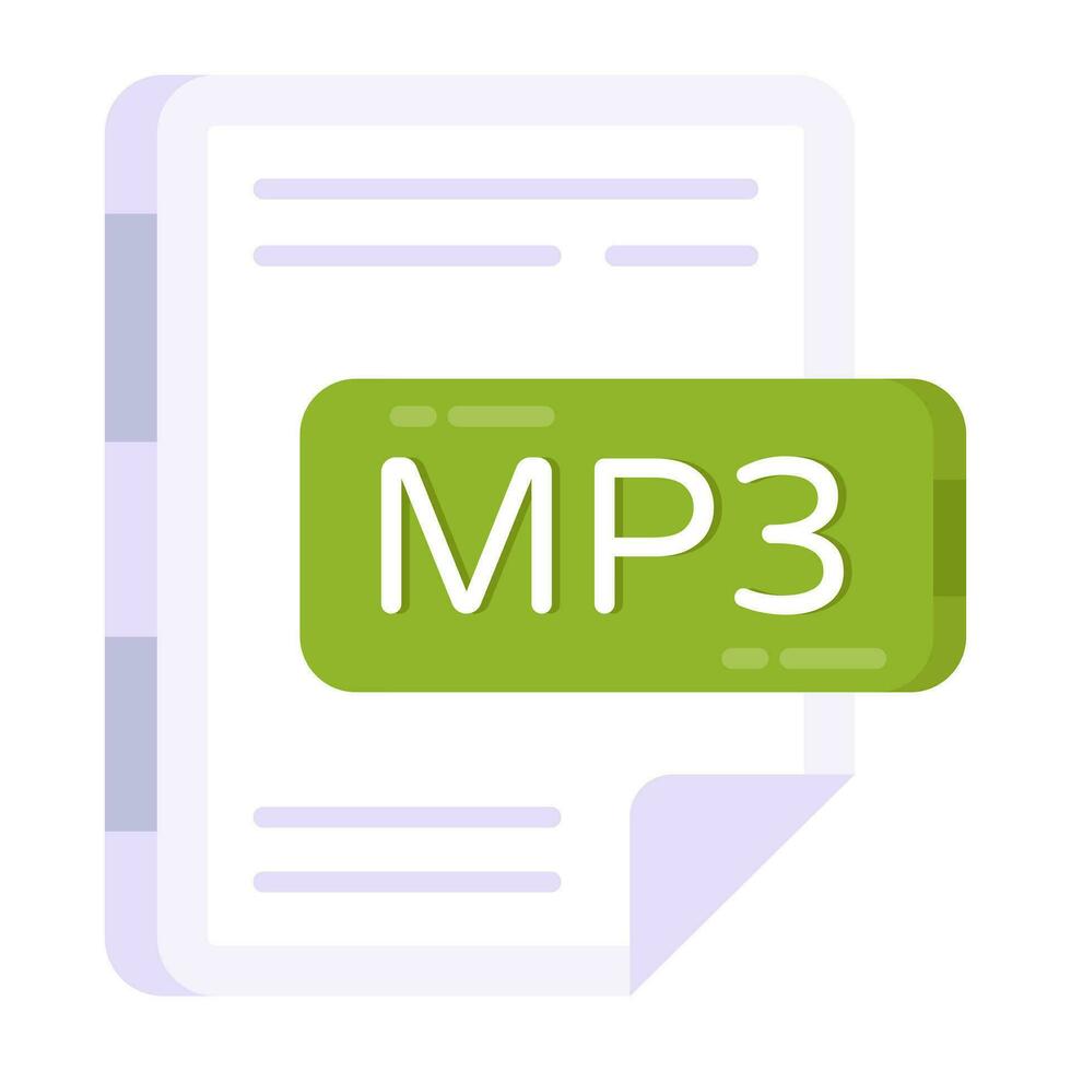 modifiable conception icône de mp3 fichier vecteur