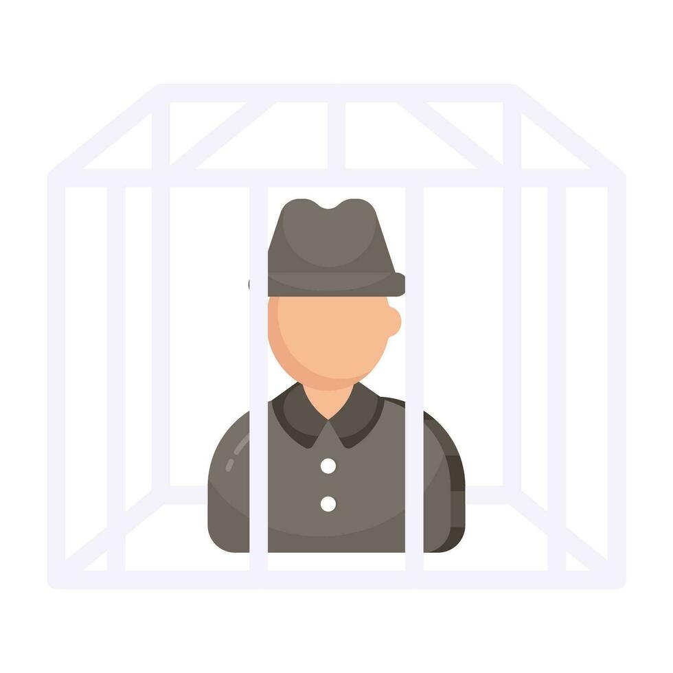 une icône de conception unique de la prison vecteur