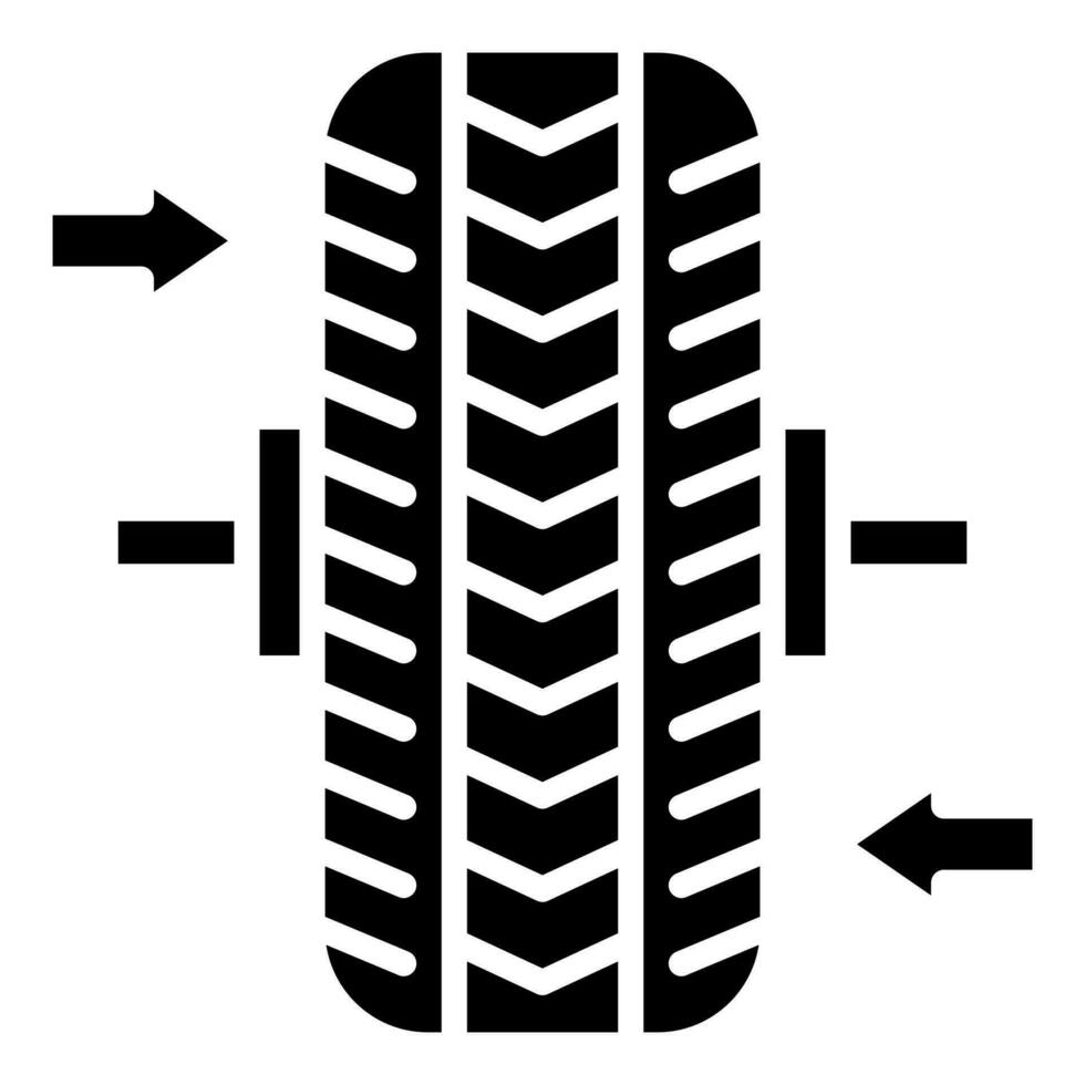 pneu équilibrage icône ligne vecteur illustration