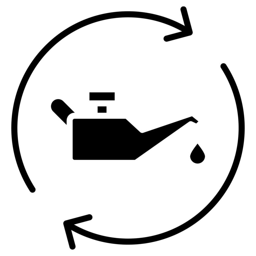 pétrole changement icône ligne vecteur illustration