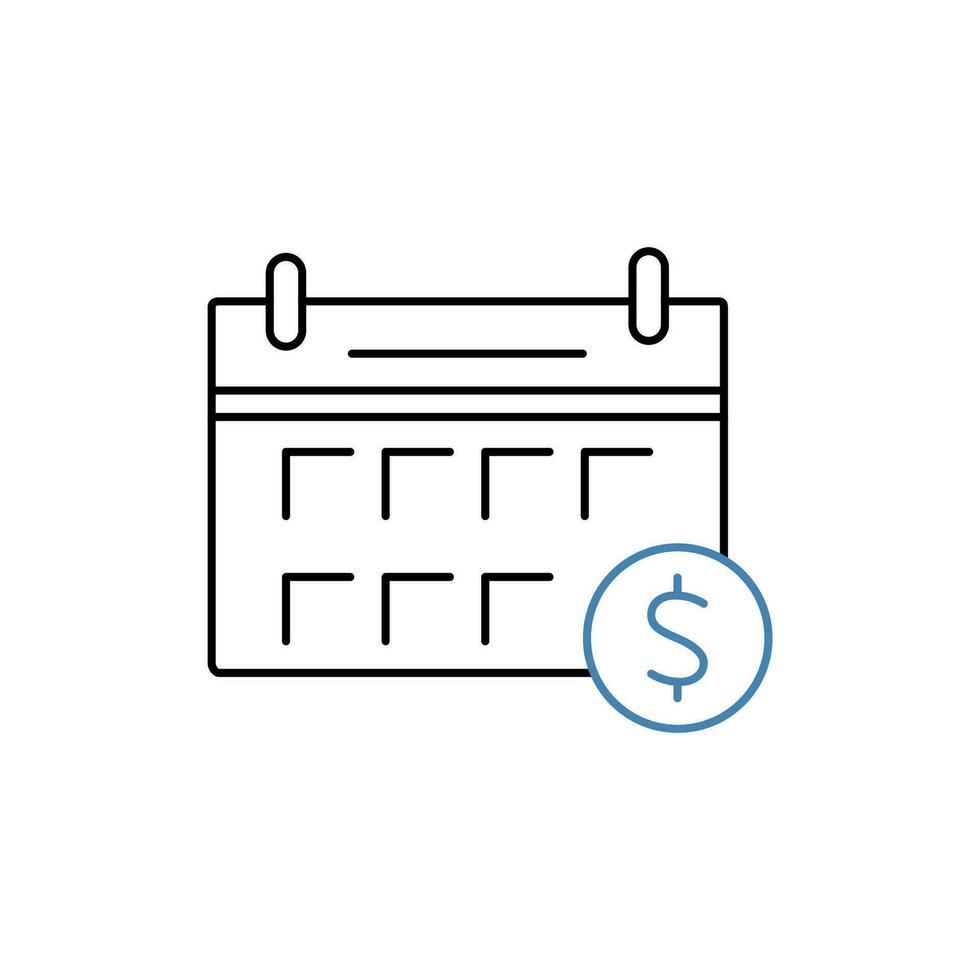 jour de paie concept ligne icône. Facile élément illustration. jour de paie concept contour symbole conception. vecteur