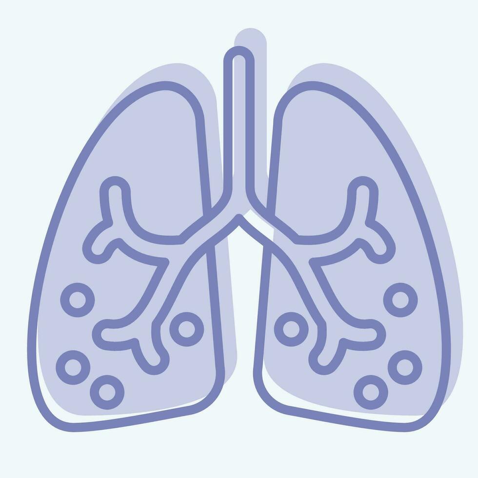 icône SDRA. en relation à respiratoire thérapie symbole. deux Ton style. Facile conception modifiable. Facile illustration vecteur