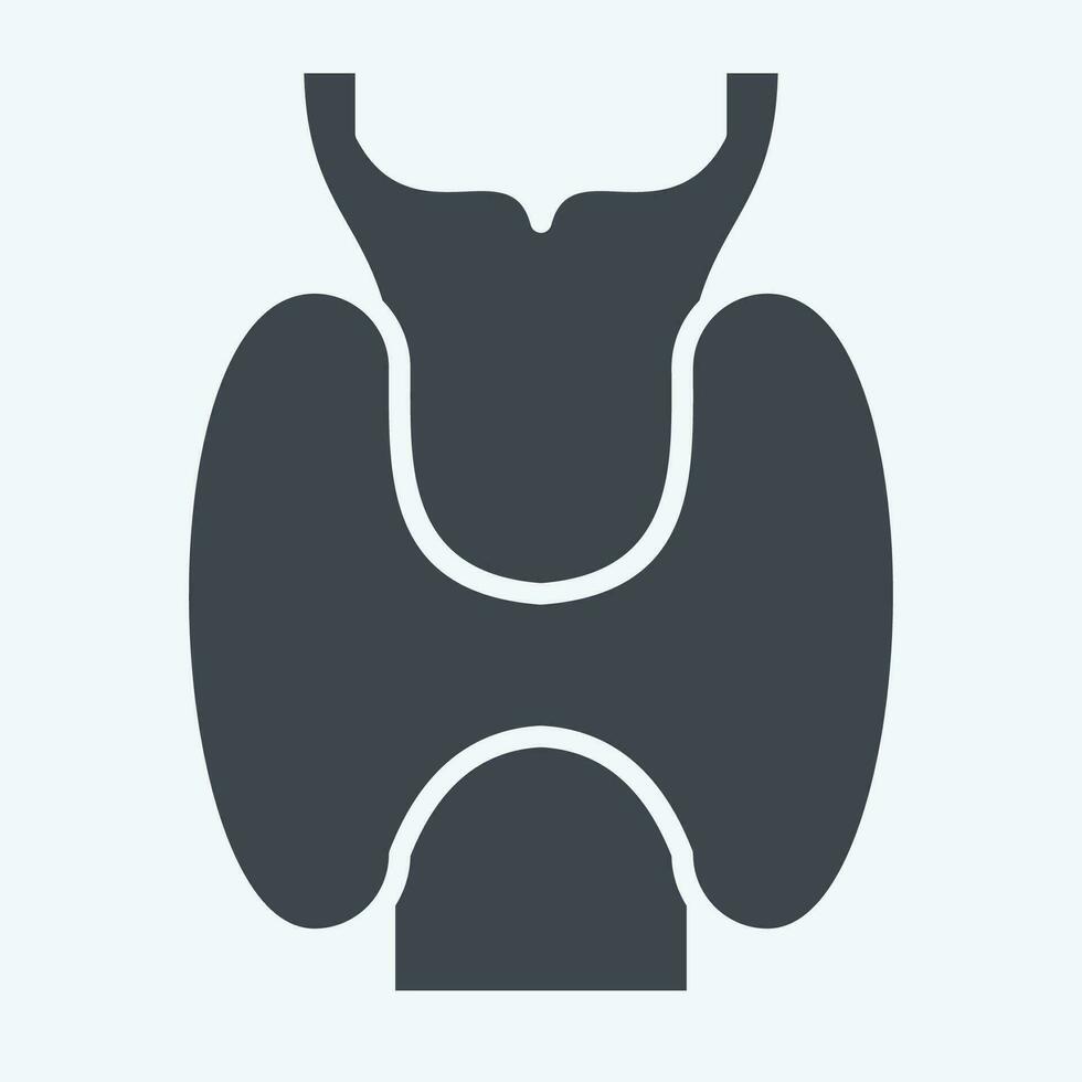 icône larynx. en relation à respiratoire thérapie symbole. glyphe style. Facile conception modifiable. Facile illustration vecteur