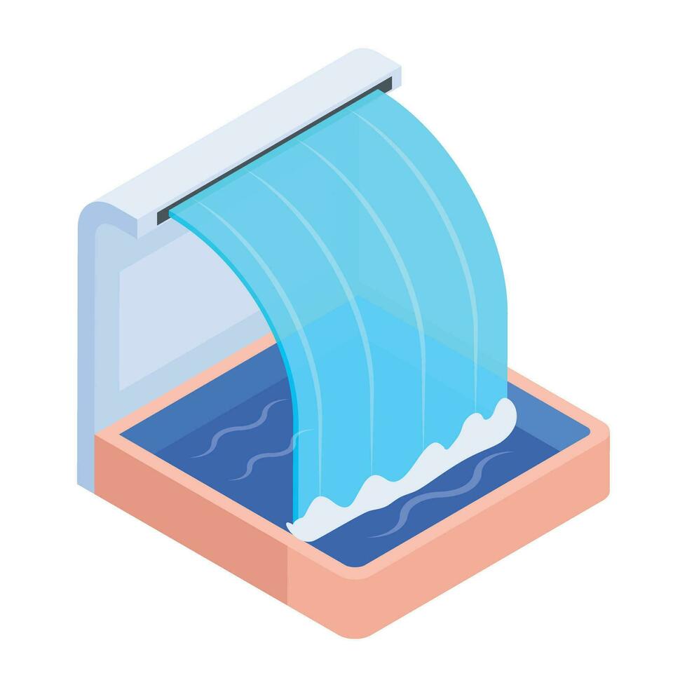 moderne fontaines isométrique icône vecteur
