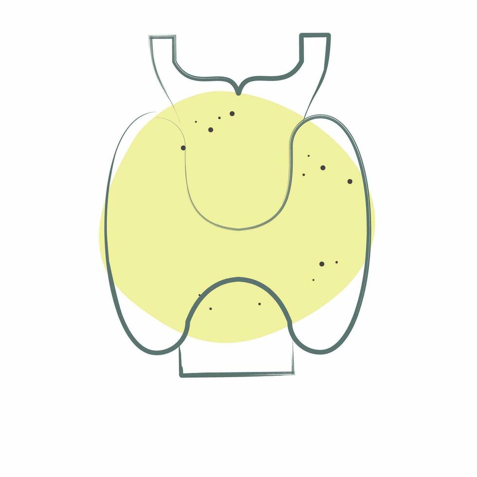 icône larynx. en relation à respiratoire thérapie symbole. Couleur place style. Facile conception modifiable. Facile illustration vecteur