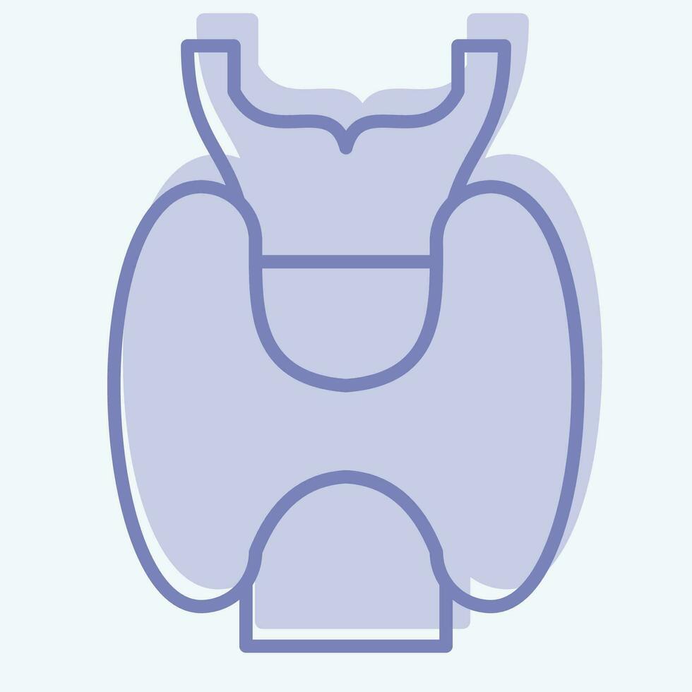 icône larynx. en relation à respiratoire thérapie symbole. deux Ton style. Facile conception modifiable. Facile illustration vecteur
