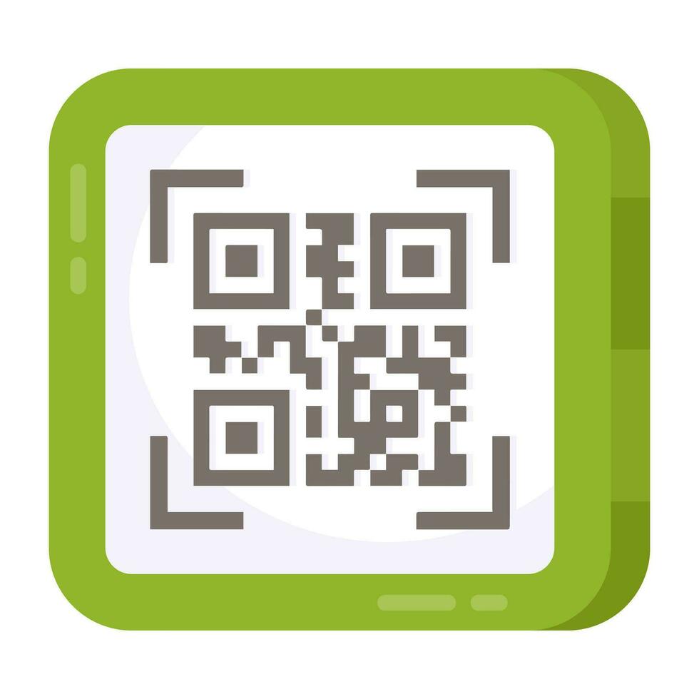 une plat conception icône de qr code vecteur