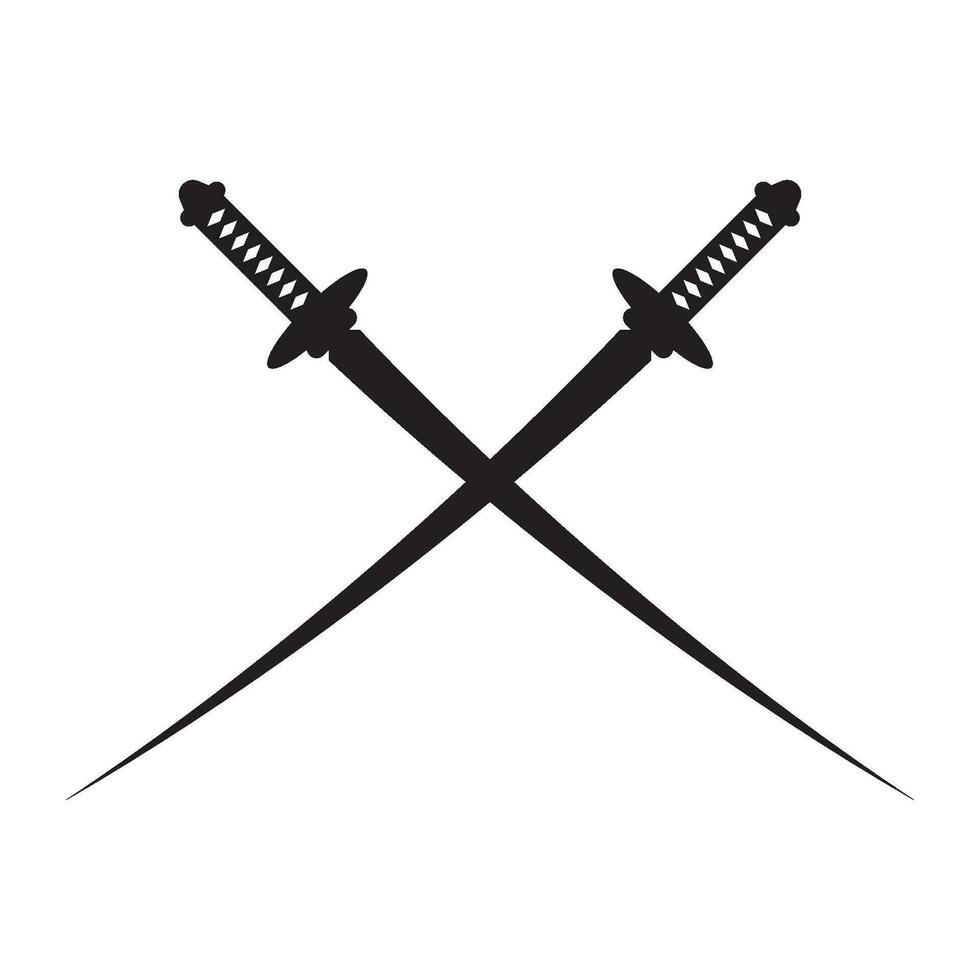 samouraï épée icône vecteur