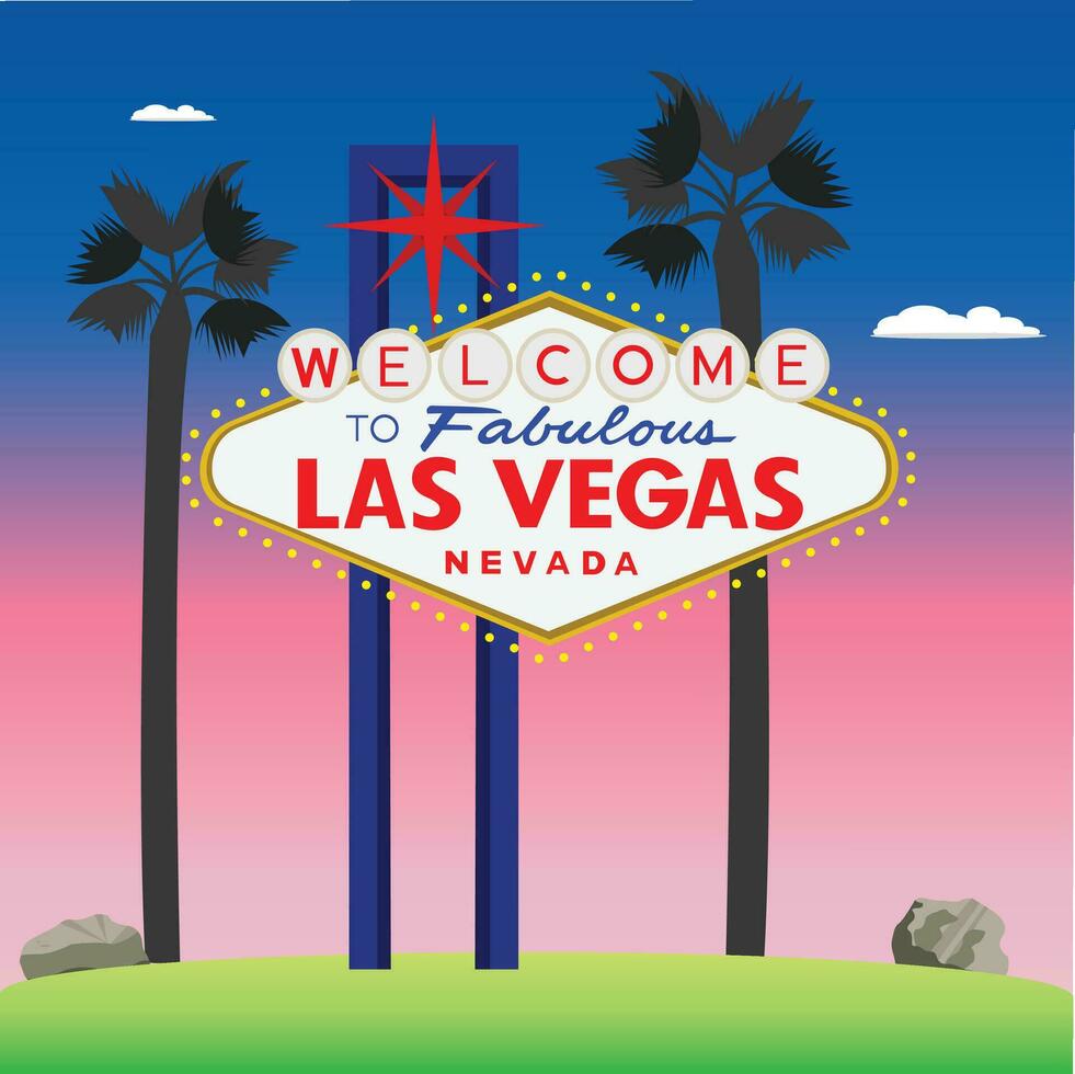 Las Vegas planche signe vecteur