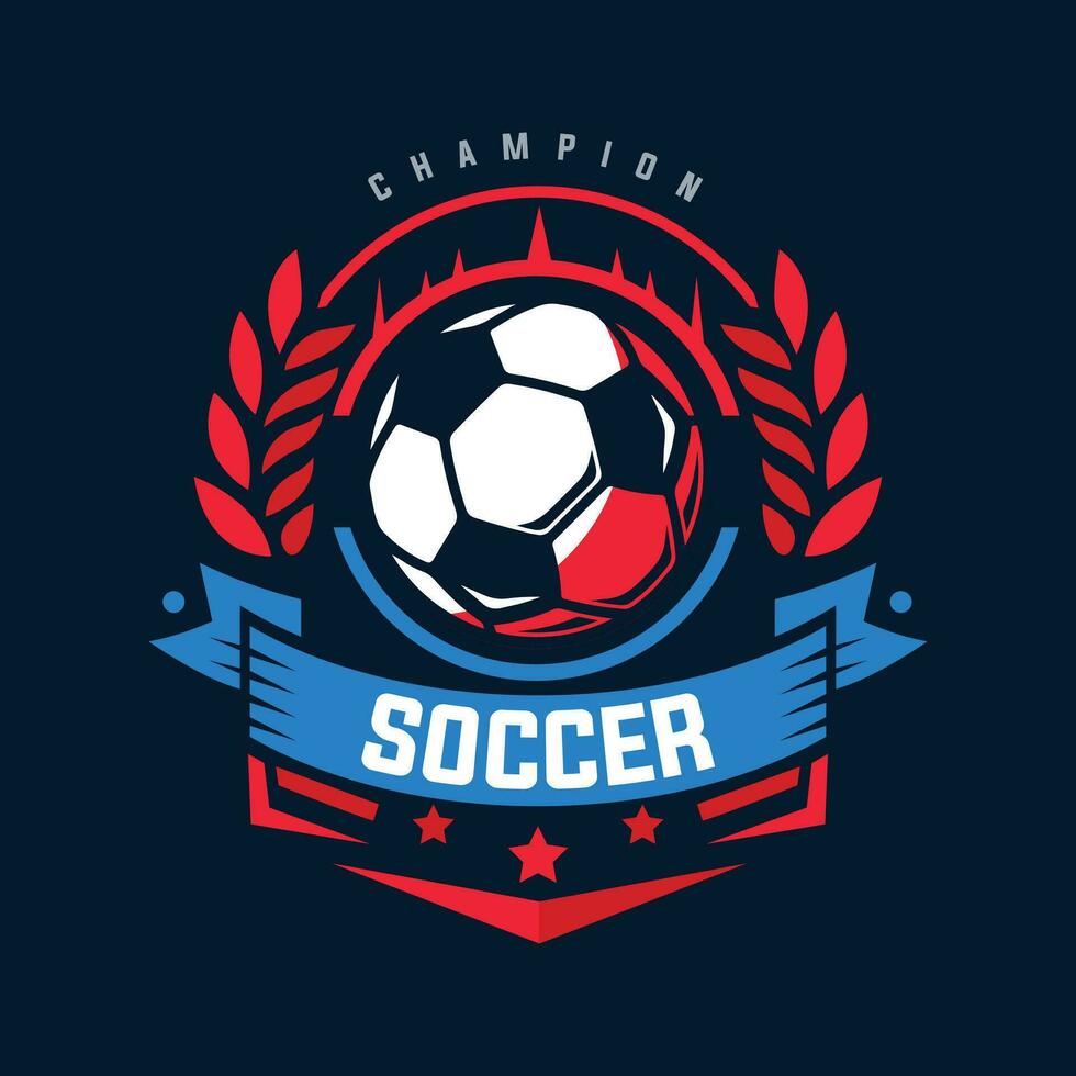 modèles de conception de logo de badge de football de football illustrations vectorielles d'identité d'équipe de sport isolées sur fond blanc vecteur