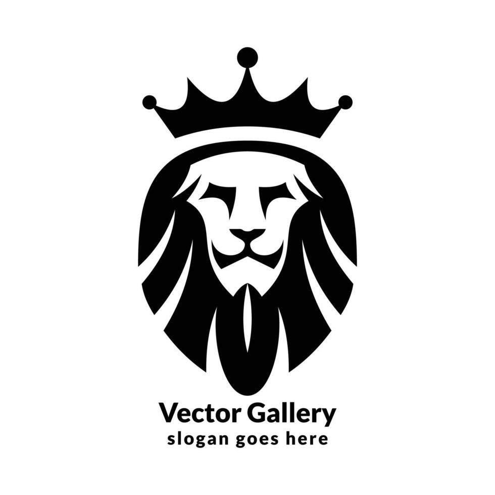 vecteur Lion avec couronne et Roi logo conception