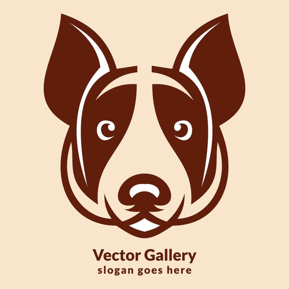 vecteur mignonne chien logo