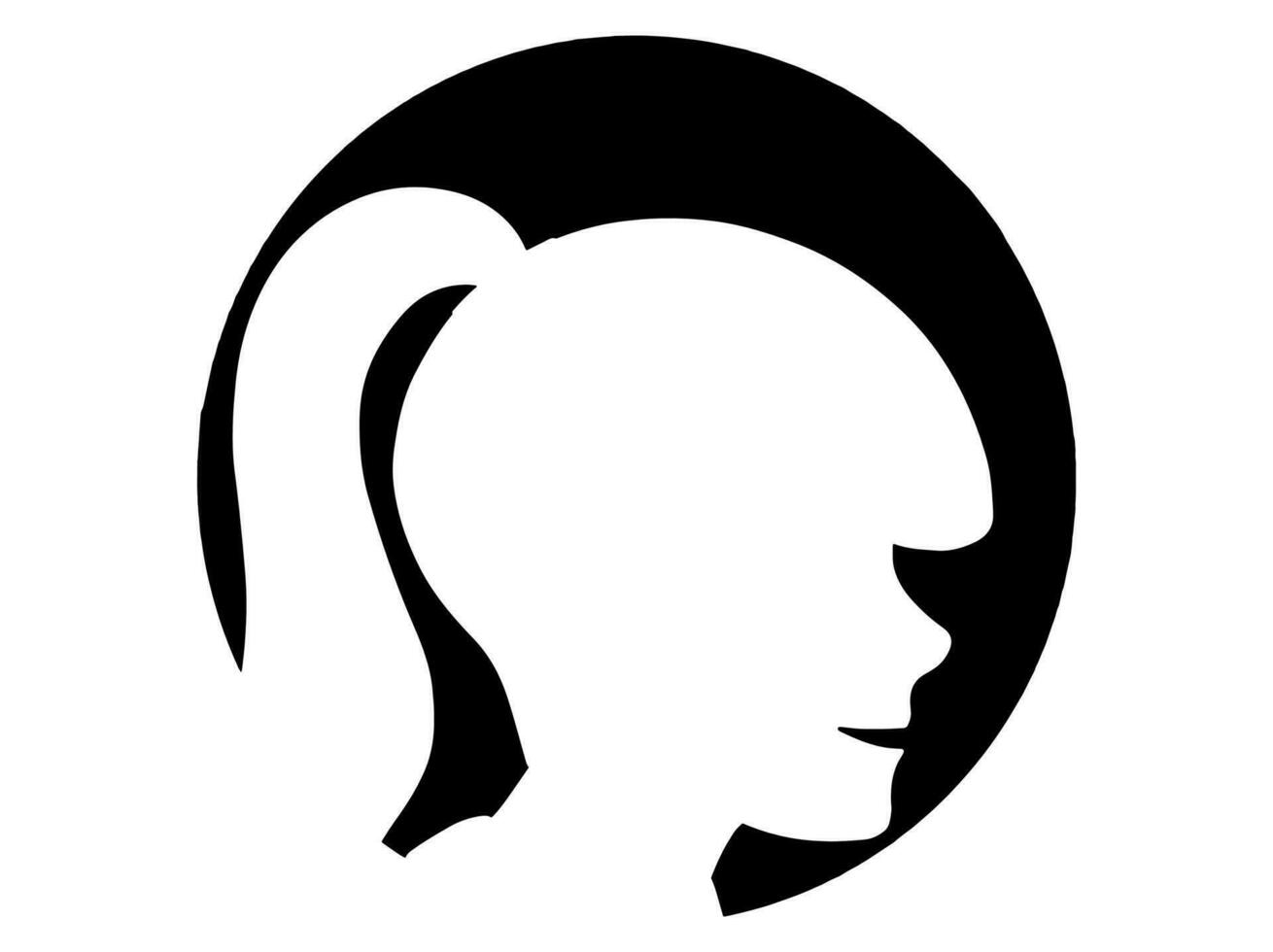 femelle avatar profil image silhouette vecteur