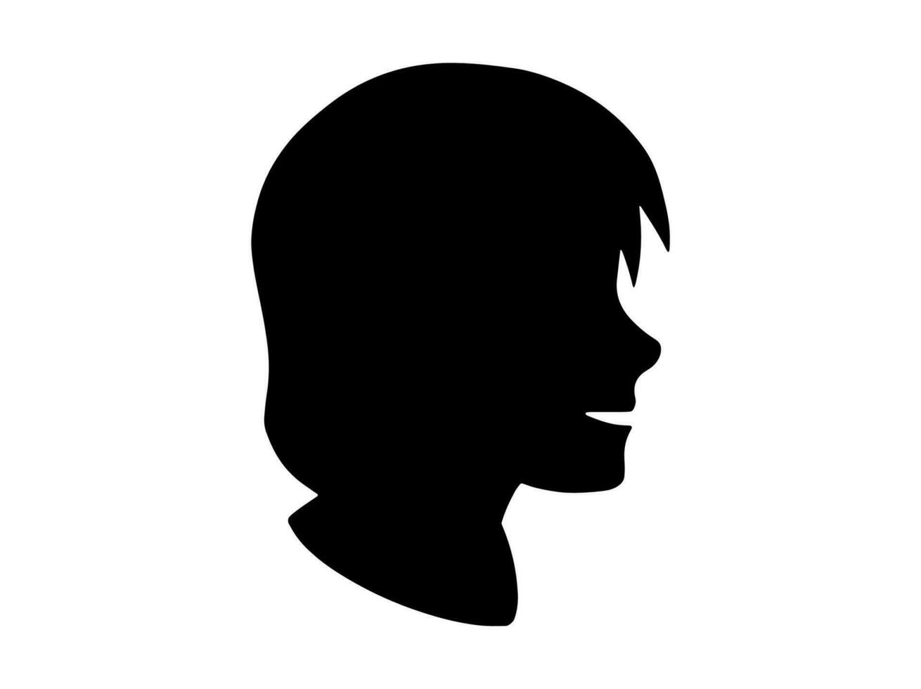 avatar femelle ou avatar femmes silhouette vecteur