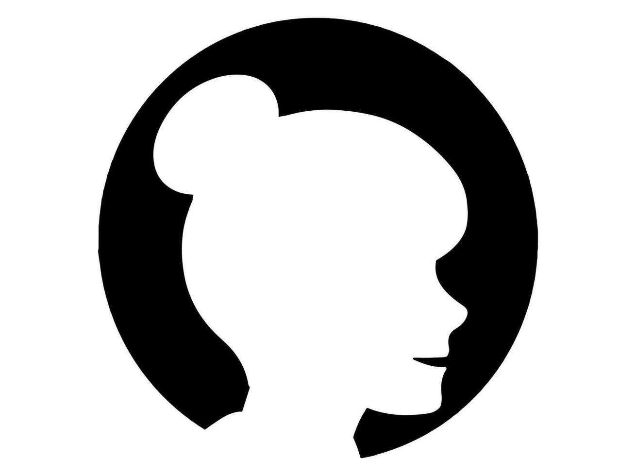 femelle avatar profil image silhouette vecteur