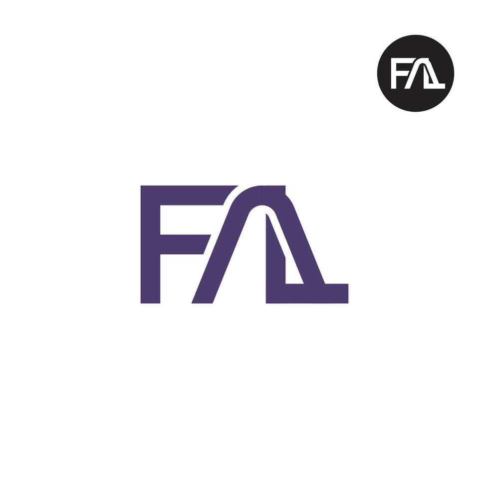 lettre fal monogramme logo conception vecteur